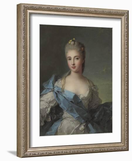 Portrait of Duchesse De La Rochefoucauld-Jean-Marc Nattier-Framed Giclee Print