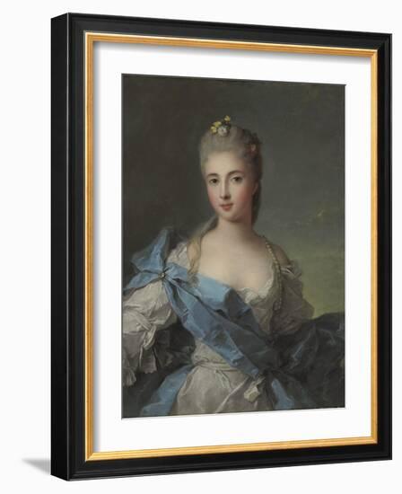 Portrait of Duchesse De La Rochefoucauld-Jean-Marc Nattier-Framed Premium Giclee Print