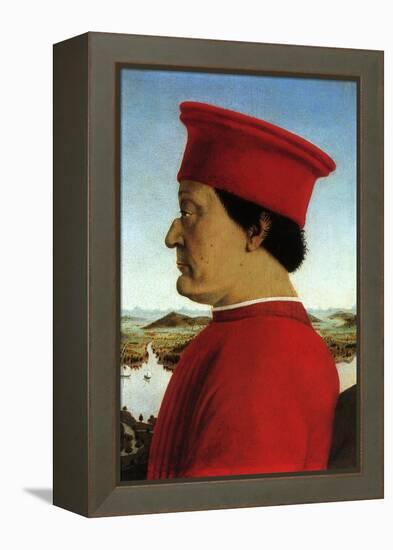 Portrait of Duke, 1465-Piero della Francesca-Framed Premier Image Canvas