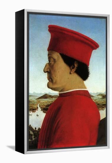 Portrait of Duke, 1465-Piero della Francesca-Framed Premier Image Canvas