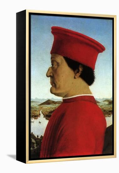 Portrait of Duke, 1465-Piero della Francesca-Framed Premier Image Canvas