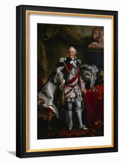 Portrait of Duke Ferdinand of Brunswick Attired as Knight of the Garter, after 1763-Johann Georg Ziesenis-Framed Giclee Print