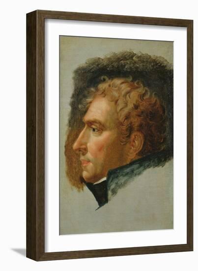 Portrait of Duroc, Grand Marshal of the Palace (Oil on Canvas)-Anne Louis Girodet de Roucy-Trioson-Framed Giclee Print