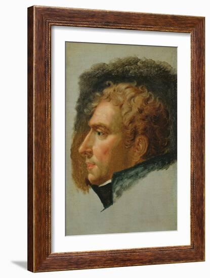 Portrait of Duroc, Grand Marshal of the Palace (Oil on Canvas)-Anne Louis Girodet de Roucy-Trioson-Framed Giclee Print