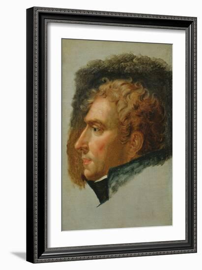 Portrait of Duroc, Grand Marshal of the Palace (Oil on Canvas)-Anne Louis Girodet de Roucy-Trioson-Framed Giclee Print