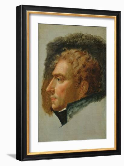 Portrait of Duroc, Grand Marshal of the Palace (Oil on Canvas)-Anne Louis Girodet de Roucy-Trioson-Framed Giclee Print