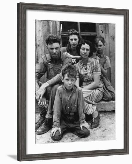 Portrait of Dust Bowl Farmer John Barnett and His Family-Alfred Eisenstaedt-Framed Photographic Print