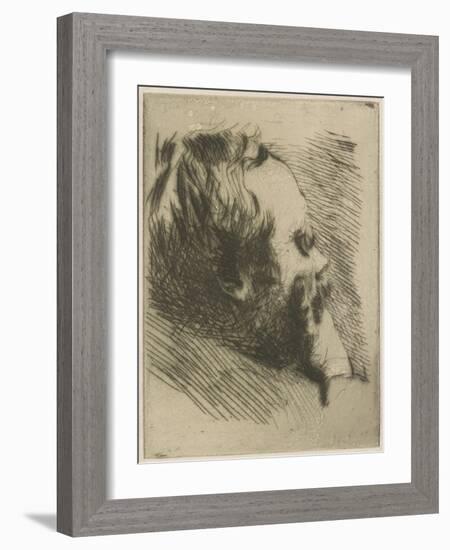 Portrait of Edgar Degas, 1875-Giuseppe Or Joseph De Nittis-Framed Giclee Print