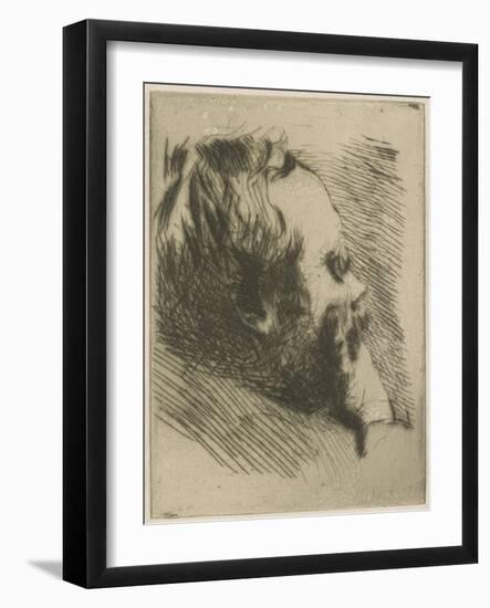 Portrait of Edgar Degas, 1875-Giuseppe Or Joseph De Nittis-Framed Giclee Print