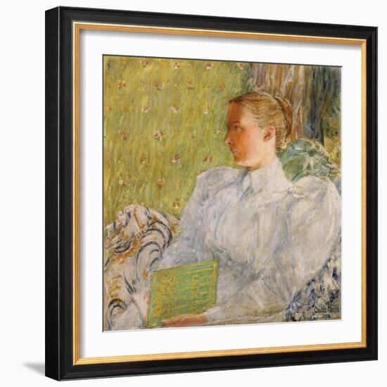 Portrait of Edith Blaney (Mrs. Dwight Blaney) 1894-Childe Hassam-Framed Giclee Print