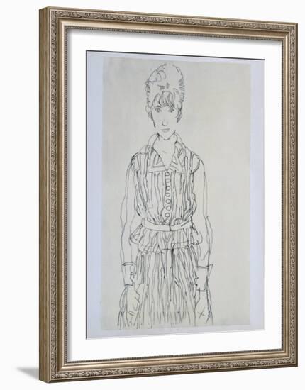 Portrait of Edith Schiele, 1915-Egon Schiele-Framed Collectable Print