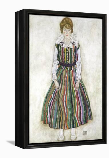 Portrait of Edith Schiele, the Artist's Wife, 1915-Egon Schiele-Framed Premier Image Canvas