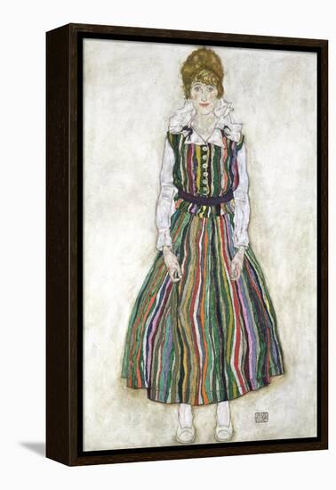 Portrait of Edith Schiele, the Artist's Wife, 1915-Egon Schiele-Framed Premier Image Canvas