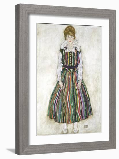 Portrait of Edith Schiele, the Artist's Wife, 1915-Egon Schiele-Framed Giclee Print