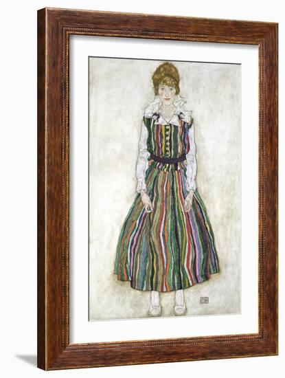 Portrait of Edith Schiele, the Artist's Wife, 1915-Egon Schiele-Framed Giclee Print