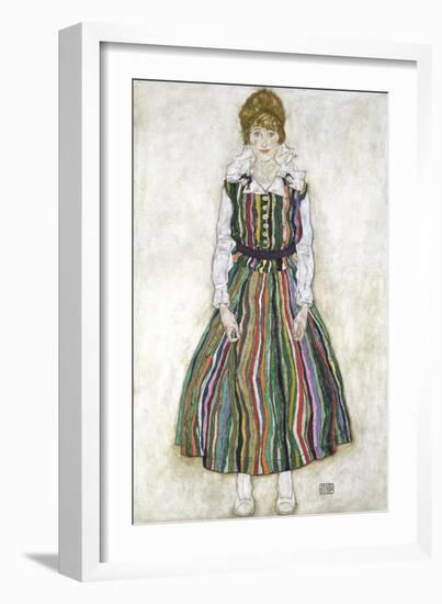 Portrait of Edith Schiele, the Artist's Wife, 1915-Egon Schiele-Framed Giclee Print