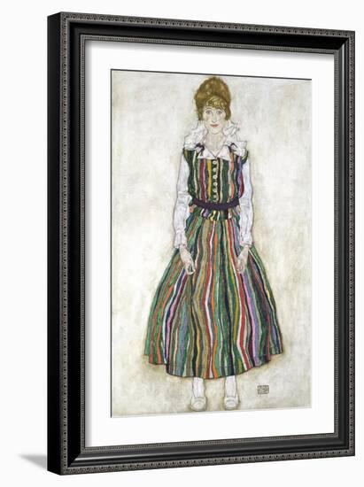 Portrait of Edith Schiele, the Artist's Wife, 1915-Egon Schiele-Framed Giclee Print
