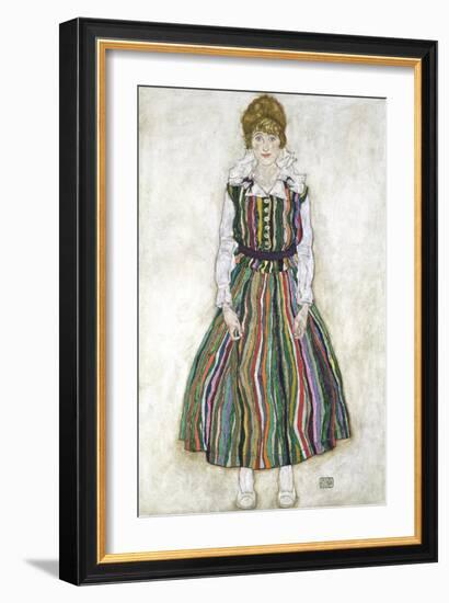 Portrait of Edith Schiele, the Artist's Wife, 1915-Egon Schiele-Framed Giclee Print