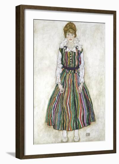 Portrait of Edith Schiele, the Artist's Wife, 1915-Egon Schiele-Framed Giclee Print