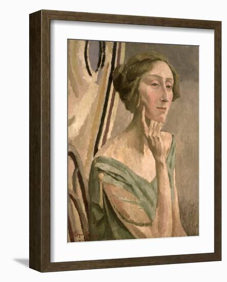 Portrait of Edith Sitwell (1887-1964), 1915-Roger Eliot Fry-Framed Giclee Print