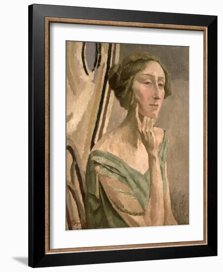 Portrait of Edith Sitwell (1887-1964), 1915-Roger Eliot Fry-Framed Giclee Print