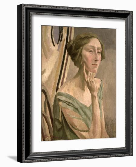 Portrait of Edith Sitwell (1887-1964), 1915-Roger Eliot Fry-Framed Giclee Print