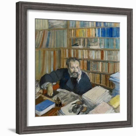 Portrait of Edmond Duranty, 1879-Edgar Degas-Framed Giclee Print