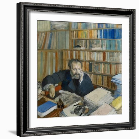 Portrait of Edmond Duranty, 1879-Edgar Degas-Framed Giclee Print