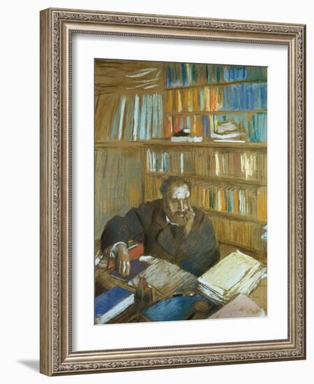 Portrait of Edmond Duranty-Edgar Degas-Framed Giclee Print