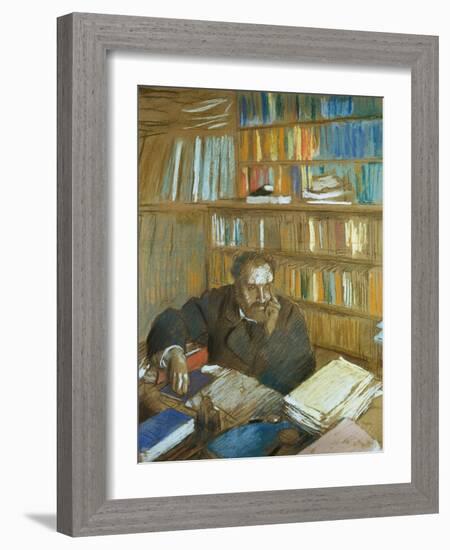 Portrait of Edmond Duranty-Edgar Degas-Framed Giclee Print