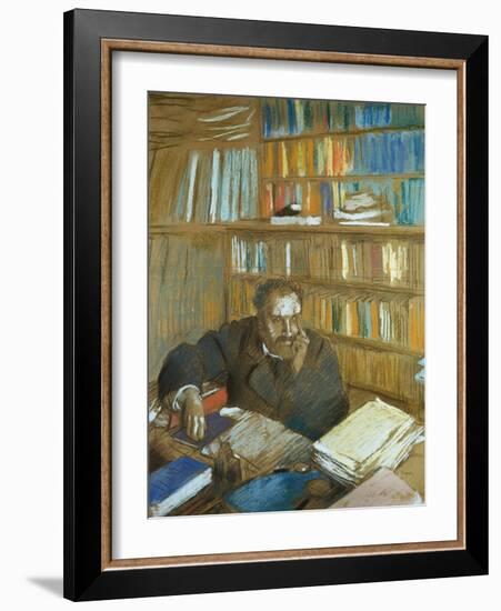 Portrait of Edmond Duranty-Edgar Degas-Framed Giclee Print