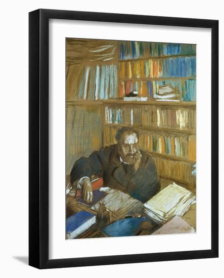 Portrait of Edmond Duranty-Edgar Degas-Framed Giclee Print