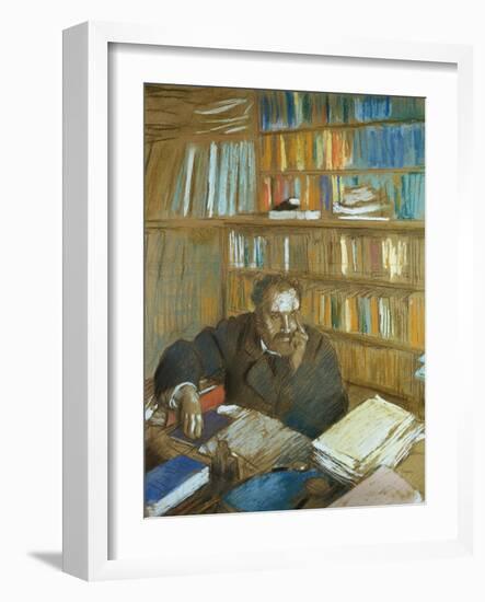 Portrait of Edmond Duranty-Edgar Degas-Framed Giclee Print