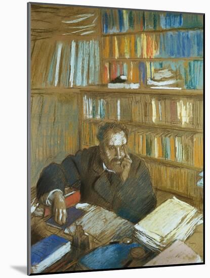 Portrait of Edmond Duranty-Edgar Degas-Mounted Giclee Print