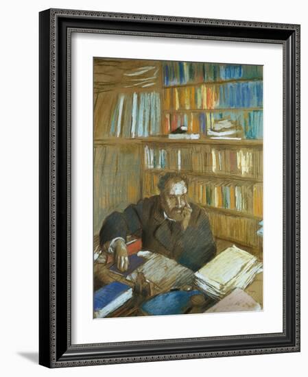 Portrait of Edmond Duranty-Edgar Degas-Framed Giclee Print