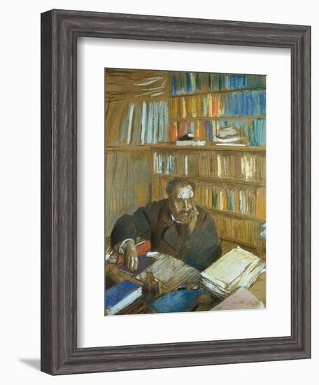 Portrait of Edmond Duranty-Edgar Degas-Framed Giclee Print