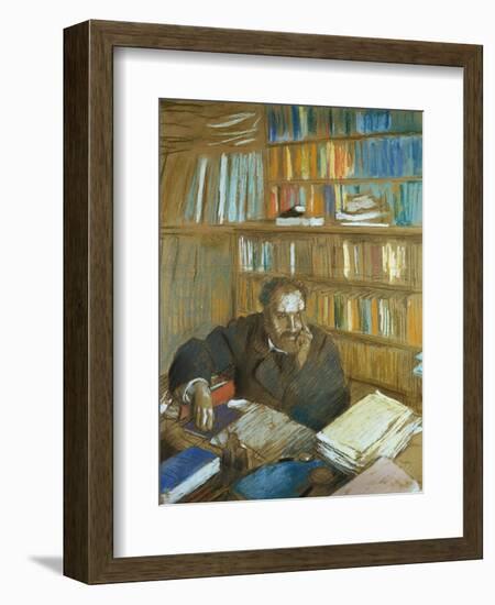 Portrait of Edmond Duranty-Edgar Degas-Framed Giclee Print