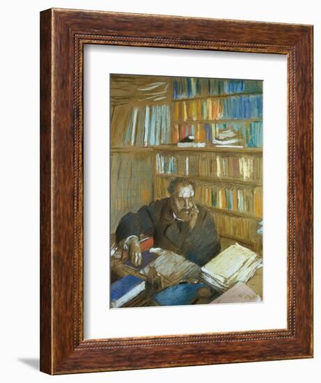 Portrait of Edmond Duranty-Edgar Degas-Framed Giclee Print