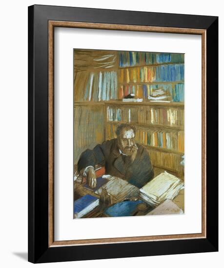 Portrait of Edmond Duranty-Edgar Degas-Framed Giclee Print