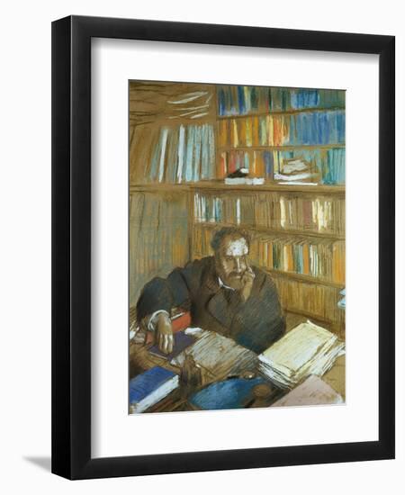 Portrait of Edmond Duranty-Edgar Degas-Framed Giclee Print