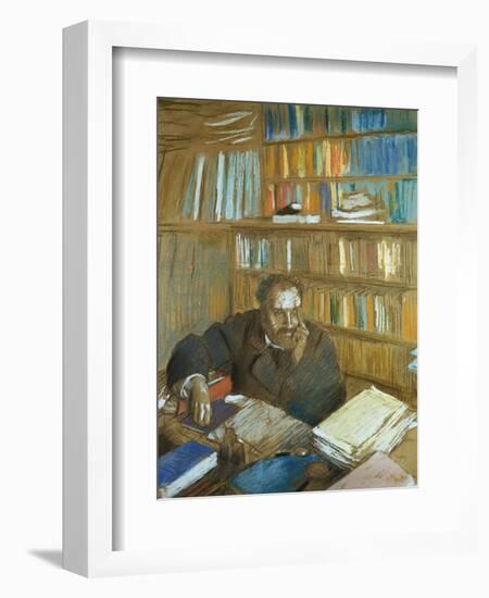 Portrait of Edmond Duranty-Edgar Degas-Framed Giclee Print