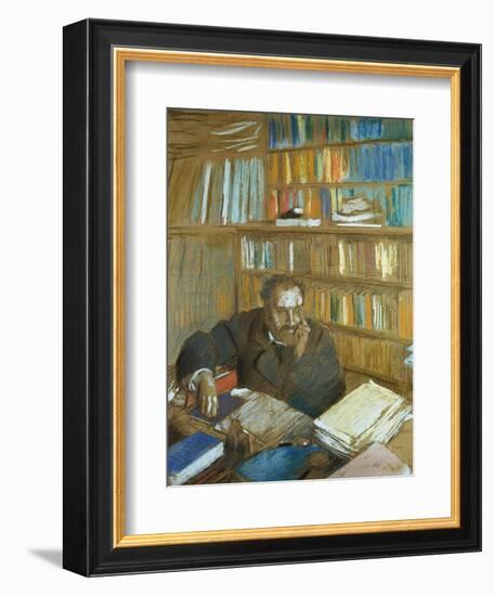 Portrait of Edmond Duranty-Edgar Degas-Framed Giclee Print