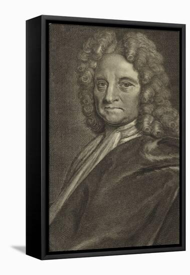 Portrait of Edmond Halley-null-Framed Premier Image Canvas