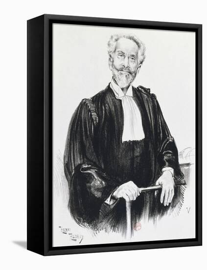 Portrait of Edouard Clunet, Mata Hari's Defense Attorney-Henri-Joseph Harpignies-Framed Premier Image Canvas
