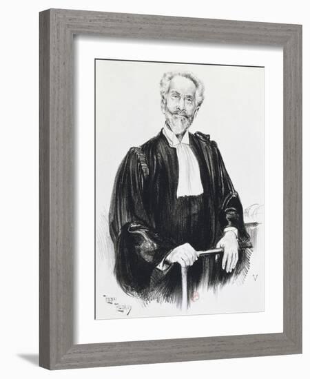 Portrait of Edouard Clunet, Mata Hari's Defense Attorney-Henri-Joseph Harpignies-Framed Giclee Print