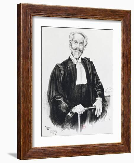 Portrait of Edouard Clunet, Mata Hari's Defense Attorney-Henri-Joseph Harpignies-Framed Giclee Print