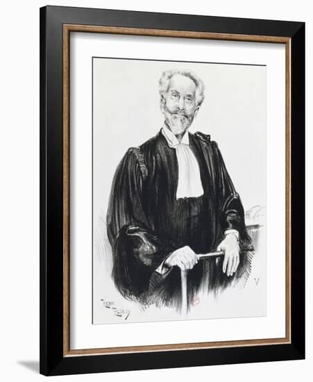 Portrait of Edouard Clunet, Mata Hari's Defense Attorney-Henri-Joseph Harpignies-Framed Giclee Print