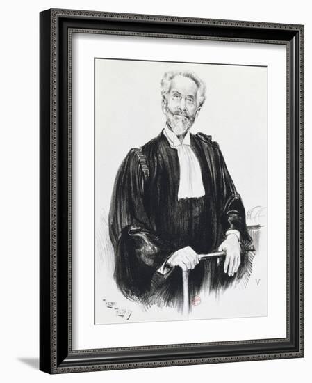 Portrait of Edouard Clunet, Mata Hari's Defense Attorney-Henri-Joseph Harpignies-Framed Giclee Print