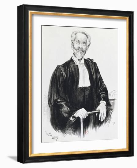 Portrait of Edouard Clunet, Mata Hari's Defense Attorney-Henri-Joseph Harpignies-Framed Giclee Print