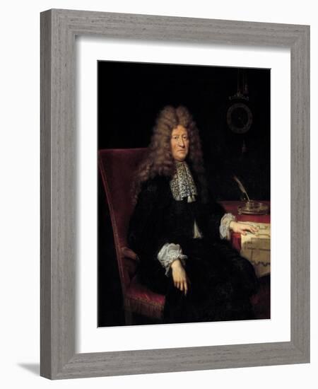Portrait of Edouard Colbert, Marquis De Villacerf (1628-1699) Superintendent of the Buildings of Ki-Pierre Mignard-Framed Giclee Print